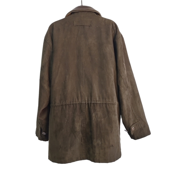 Turnbury Microsuede Anorak Men's Removable Liner Leather Collar Jacket Coat Sz M - Picture 2 of 13